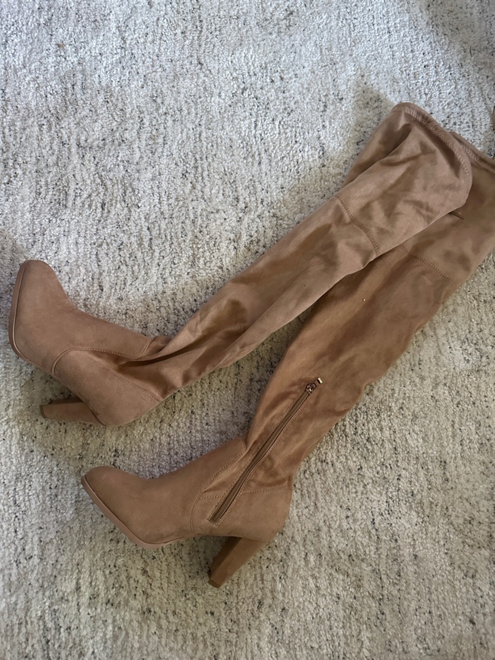 Over-the-Knee Women’s Block Heel Boot in Chestnut Brown